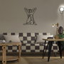 Wallity Geometric Nude Woman Escultura de Pared Negra